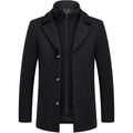 Men’s Solid Color Wool Blend Coat