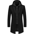 Men’s Wool Blend Coat with Detachable Hood