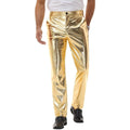 Men’s Elastic Metallic Straight-Leg Party Pants